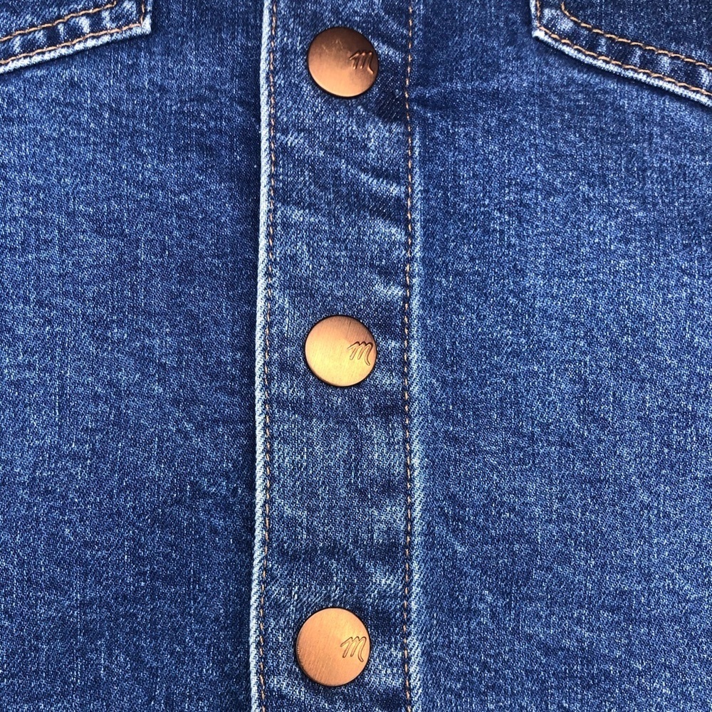 Madewell Two Tone Denim Skirt - Picture 6 of 8